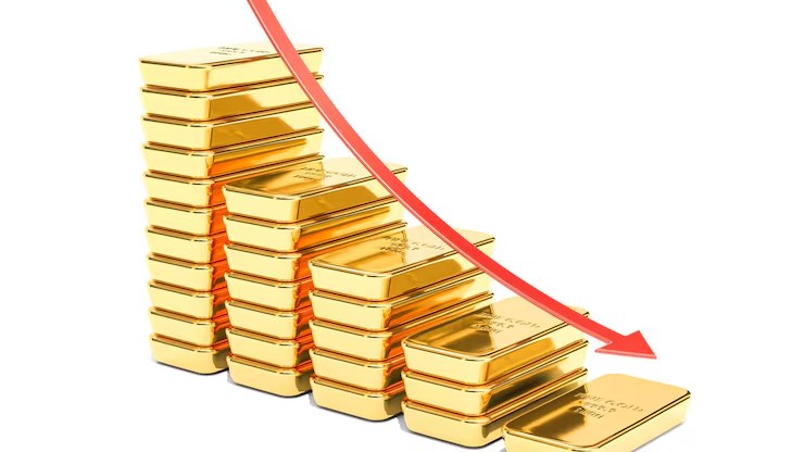 Gold slips from its record, and the region feels it both ways