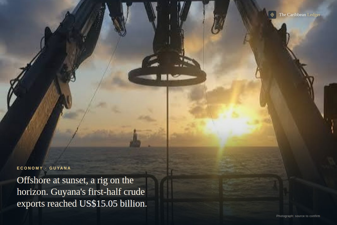 Guyana's first-half crude exports reach US$15.05 billion