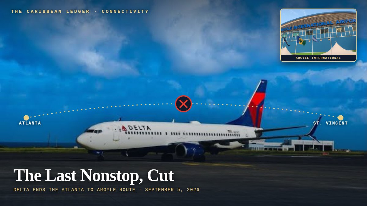 St. Vincent Loses Its Only US Nonstop as Delta Ends the Atlanta Route